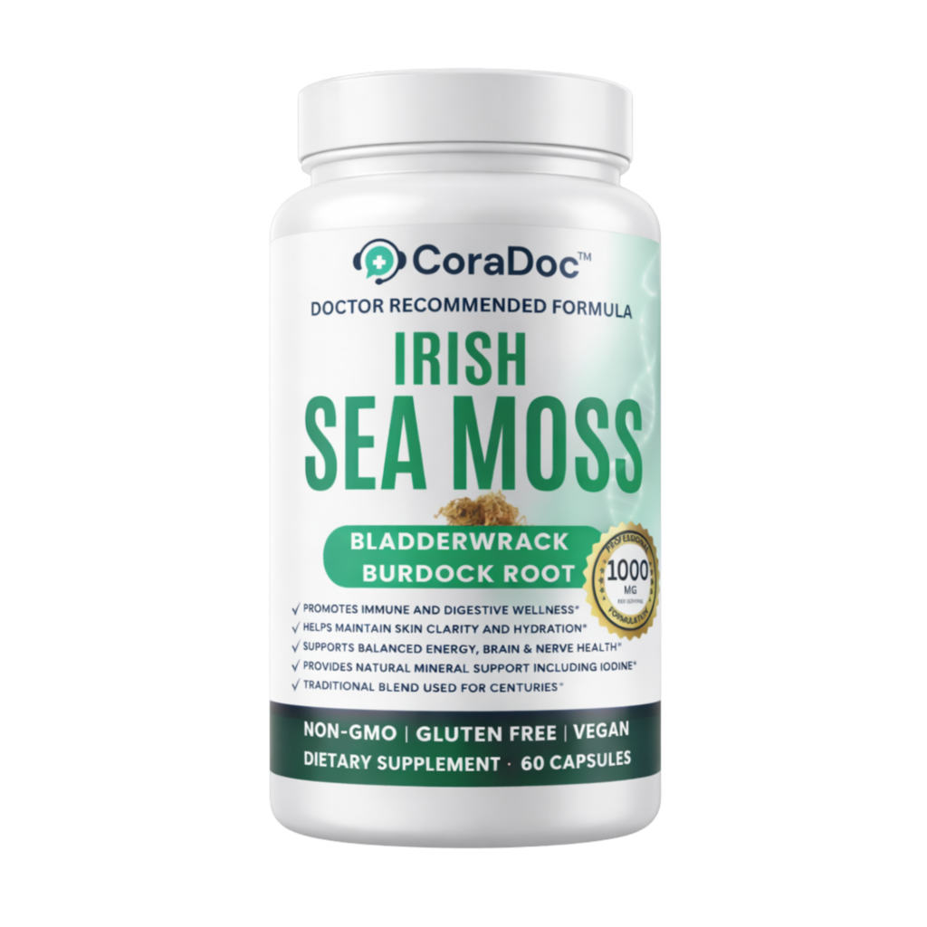 Sea Moss Complex – 102 Minerals | Sea Moss + Bladderwrack + Burdock | 60 Capsules