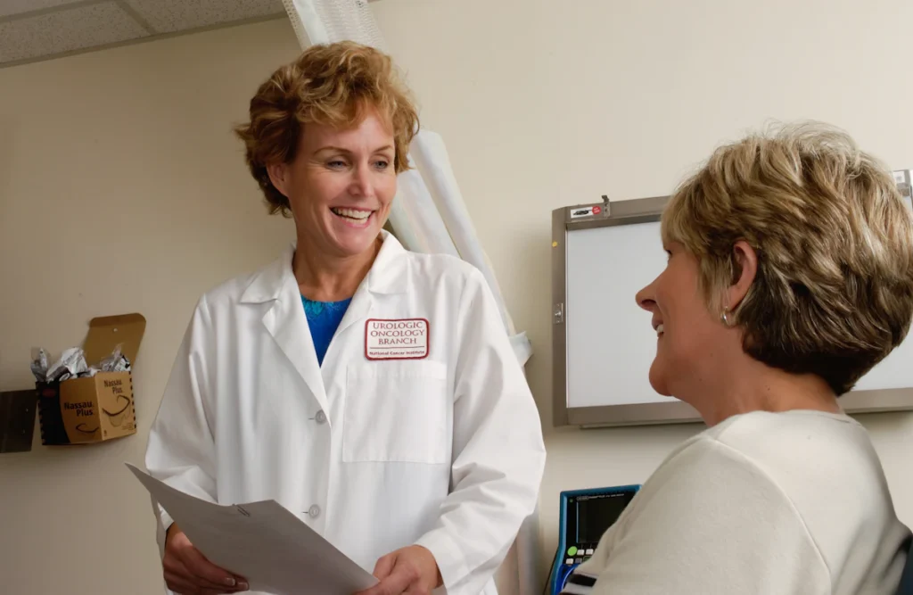 Doctor at desk conducting telehealth consultation for GLP-1 weight loss program