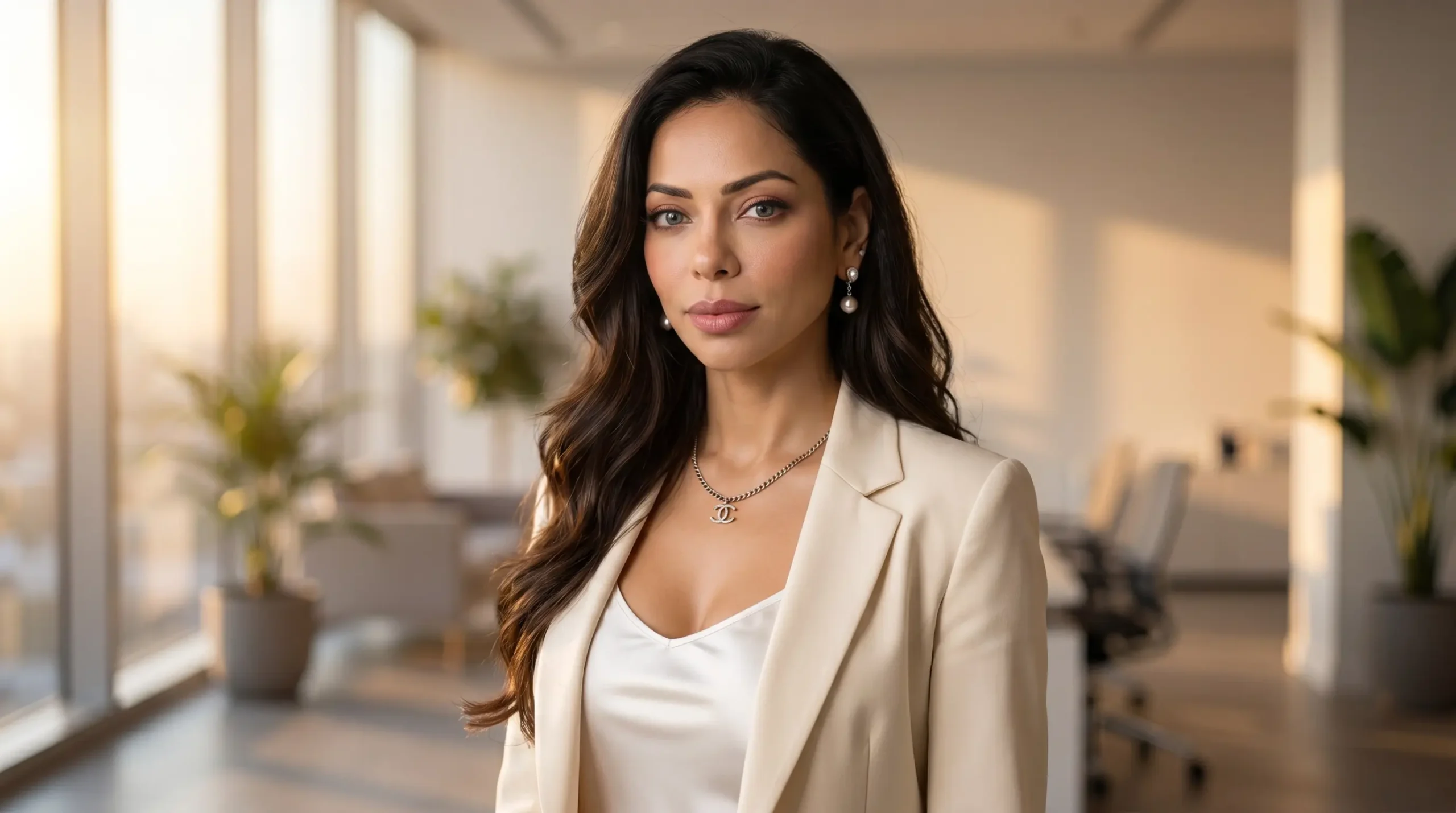 Alpita Patel, Founder and CEO of CoraDoc, in her office at golden hour