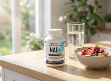 CoraDoc NAD+ with a bright breakfast for energy on a GLP-1