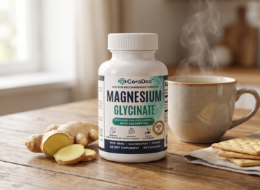 CoraDoc Magnesium with ginger tea and crackers to soothe GLP-1 nausea